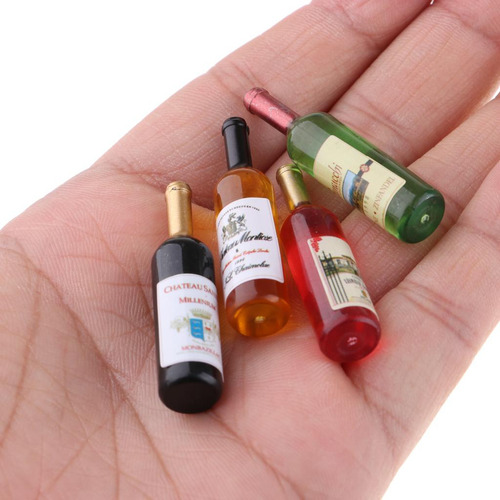 8 Botellas En Miniatura De 4 Piezas En Hogar De Botellas De