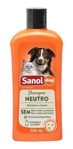 Shampoo Neutro 500ml Sanol Dog