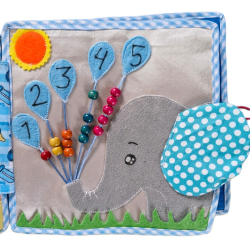 Quiet Book, Libro Sensorial Personalizado 9 Activ. Y Portada