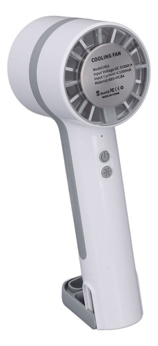 Ventilador Portátil Blanco Y Blanco Recargable Por Usb
