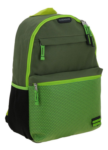 Mochila escolar Chenson CO70239-A color verde diseño dragón 20L