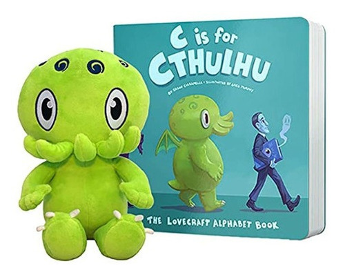 C Es Para Cthulhu Board Book & Green Plush Bundle baby Plus 