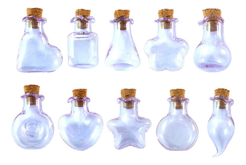 Rx Frascos De Botella De Vidrio Transparente Vacíos Pequeños