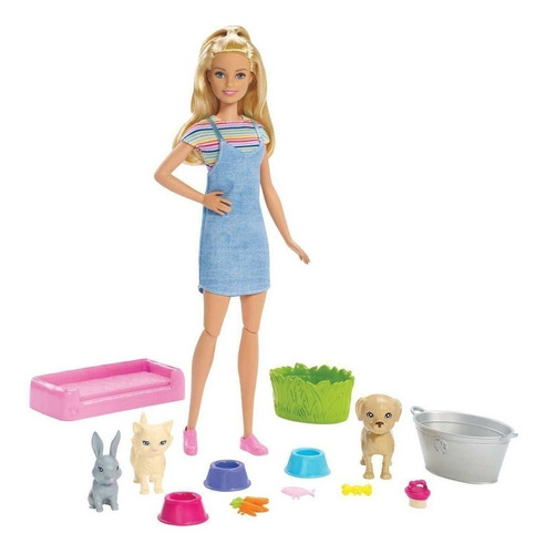 Barbie Juega Baña Tus Mascotas Play Wash Pets Mattel Premium