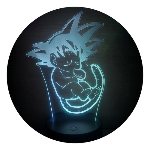 Lámpara Led Goku Bebe Dragon Ball Fanart Decorativa