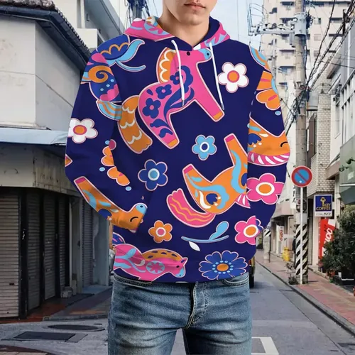 Sudadera Unisex Con Estampado Floral Y Animal Colorido, 1 Pi