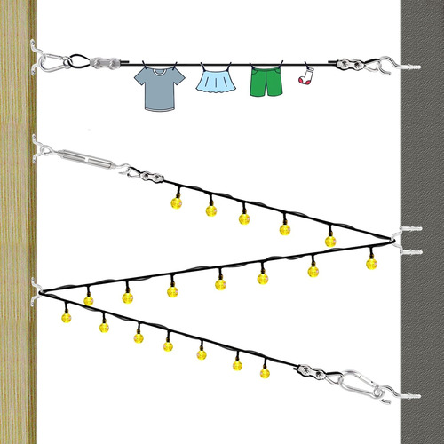 Besteel Kit De Cadena De Luces Para Colgar Con Cuerda De Ala