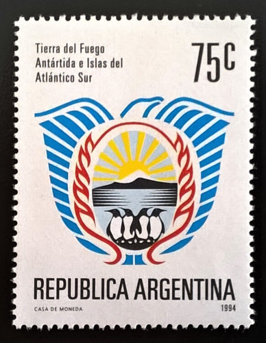 Argentina Aves, Sello Gj 2683 Escudo T. Fuego 94 Mint L13652