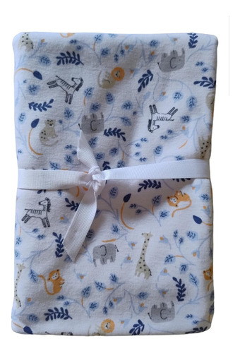 Manta Cobertor Doble Algodón Para Bebés / 1 Metro X 75 Cm 
