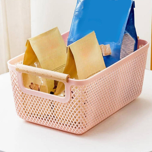 Cesta Del Organizador De Almacenamiento Hueco Cesta Rosa S