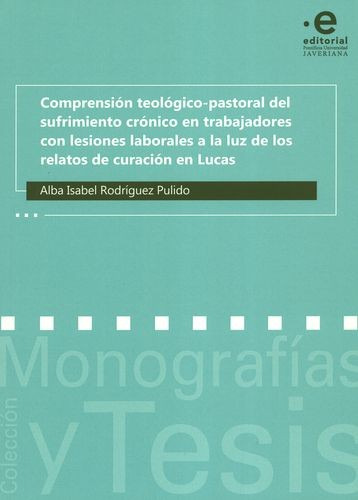 Libro Comprensión Teológico-pastoral Del Sufrimiento Crónic