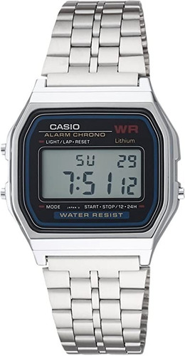 Reloj pulsera Casio Vintage A159 de cuerpo color gris