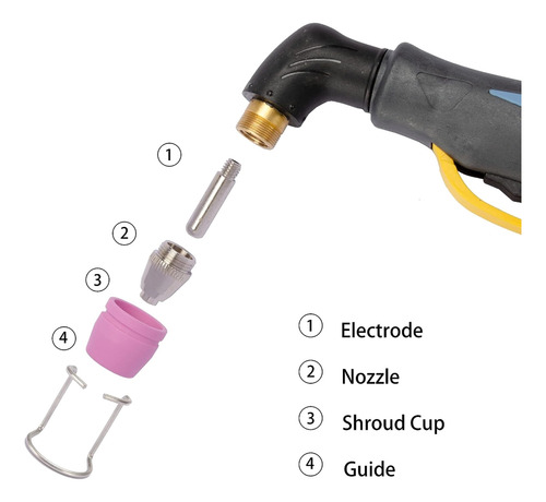 Cortador De Plasma Sg55 Ag60 Wsd60p, Boquillas Con Punta De