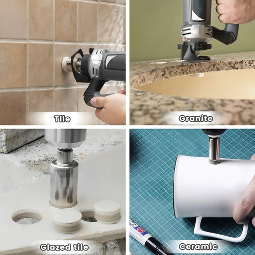 Broca Diamantada 30mm Porcelanato Vidrio Marmol Mecha 30mm