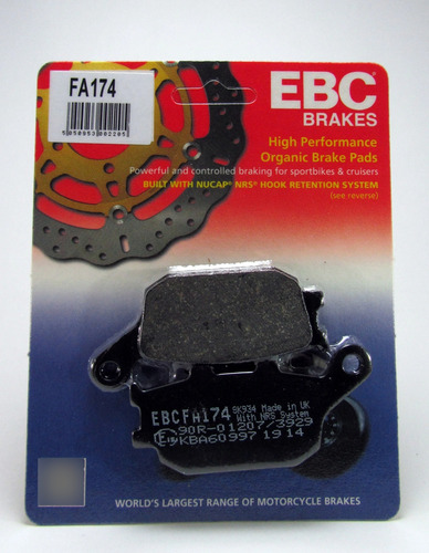 Pastilla Freno Ebc Fa174 Suzuki Gsx-s 750 L 15-18 R