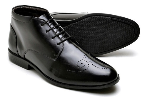 Sapato Bota Social Elegante Confort Couro Ro 7580