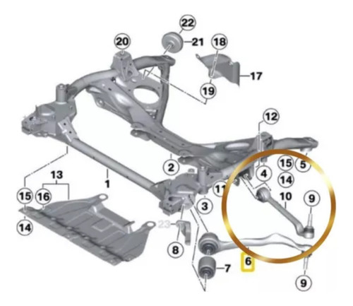 Par Braço Reto Inferior Bmw F20 F21 F30 F31 2011 A 2017