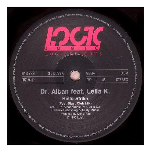 Dr. Alban Ft. Leila K - Hello Afrika | 12 Maxi Single Usado (Usado)