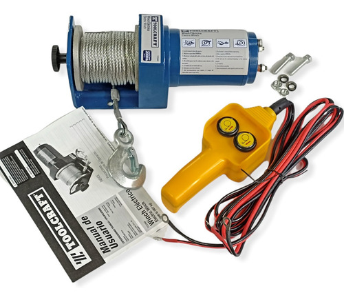 Winch Electrico 2000 Libras 12v, Utv