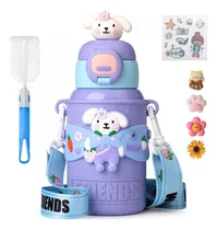 Comprar Termo Infantil Niños 450ml Funda Portátil Stickers Cepillo Taza Térmica De Invierno Para Niños Regalos Para Niños Regalos Navideños