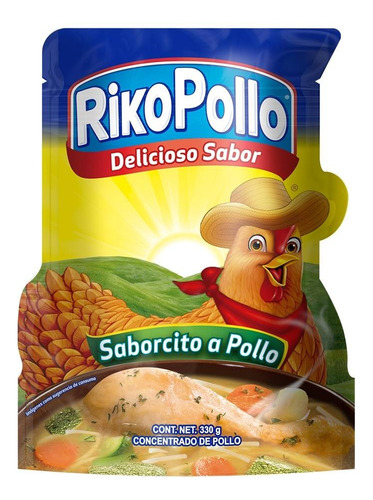 4 Pza Caldo De Pollo Riko Pollo En Polvo 330 G