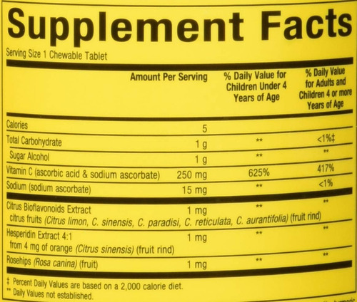 Natural Factors Big Friends Chewable Vitamin C 90tabs