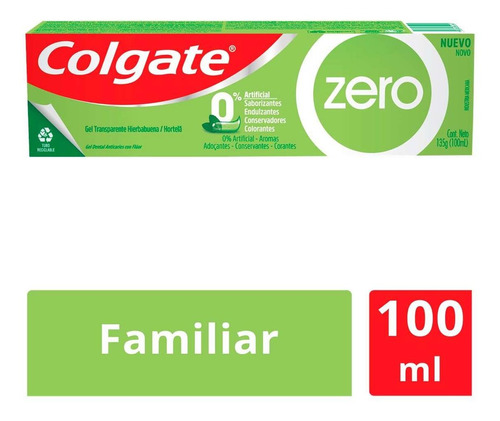 Pasta Dental Colgate Zero Hierbabuena 100ml