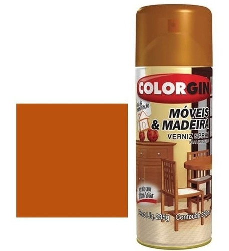 Tinta Spray Colorgin Para Moveis E Madeiras Imbuia Fosco 786