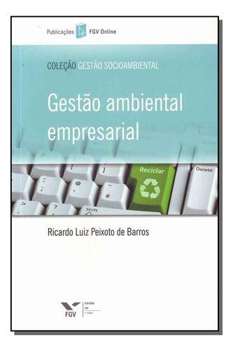 Libro Gestao Ambiental Empresarial De Barros Ricardo Luiz Pe