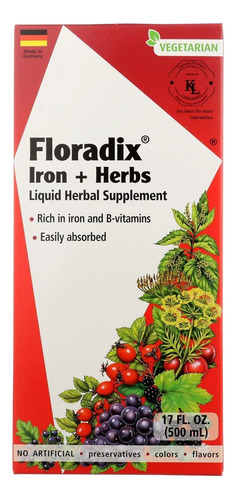 Floradix Hierro Y Hierbas, 17 Fz