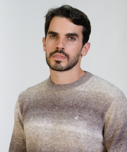 Sweater Degrade Hombre Brooksfield Cuello Redondo Lana 4064b