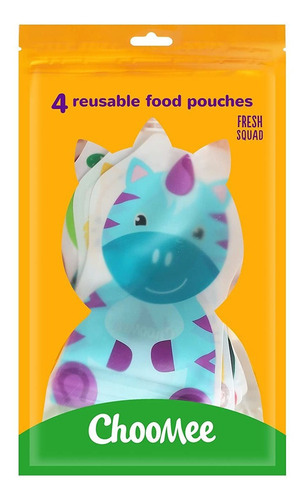 Choomee Snakpack Reutilizable Bolsa De Alimentos | 5 Oz | Pr