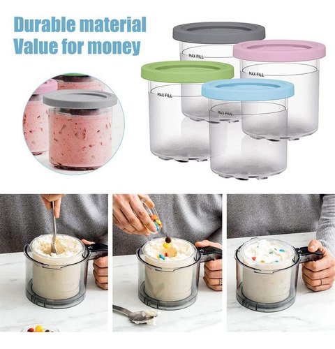 Xpa 8 Vasos Para Pintas De Helado, Recipientes Para Helado