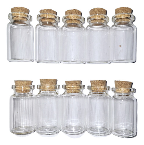 30frasquitos De Cristal Con Tapón De Corcho Agua Lisa