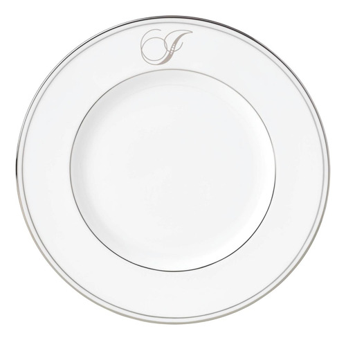 Lenox Federal Platinum Script Monogram Accent Accent Plate,
