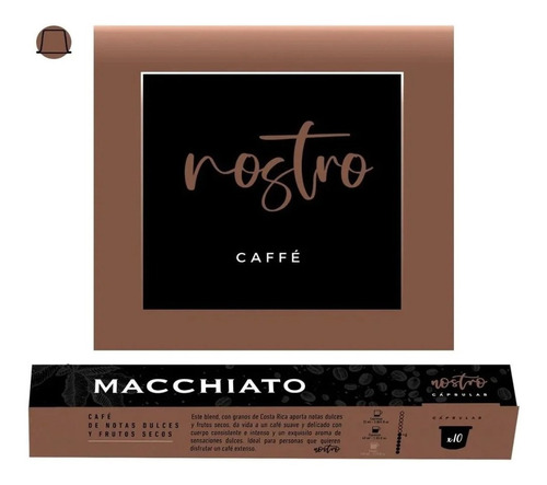 Capsulas Cafe Macchiato Nespresso Nostro X10u