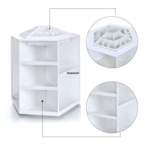 Asamblea Giratoria 360 Grados Blanco Spinning Rack Cosmético