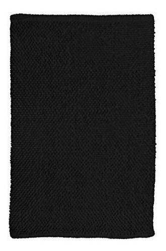 Tapete De Baño - Hotel Luxura Bath Mat-black, 20x30