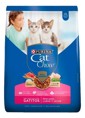 Gatarina Cat Chow Gatitos Sabor Pescado, Carne Y Leche 500gr