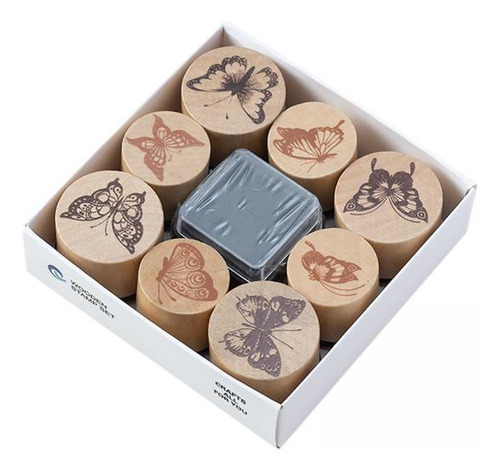 2 Wooden Stamps Set Creative For Diary Planner Stationery