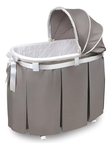 Badger Basket Wishes Oval Bassinet Falda Larga Gris