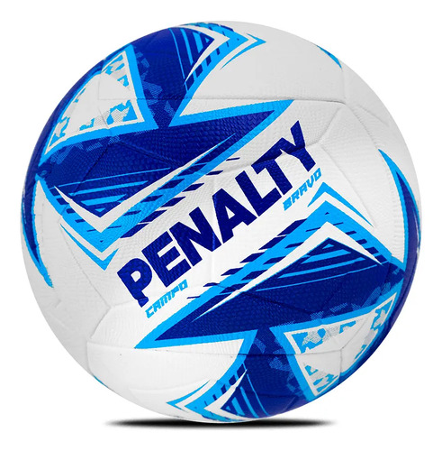 Bola De Futebol De Campo Penalty Bravo Xxv Cor BRANCO-AZUL-MARINHO