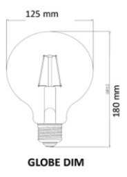 Imagen 5 de 5 de Lámpara Led Osram Vintage Globo Ambar Dim 7.5w Luz Cálida