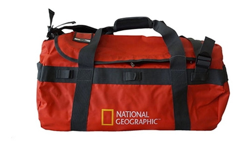 Bolso Natgeo Mochila Viaje Duffle 80 Litros Contra Agua Roja