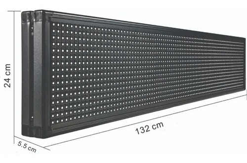 Letrero Led Programable Rgb 132x20cm P/autobus 12/24v