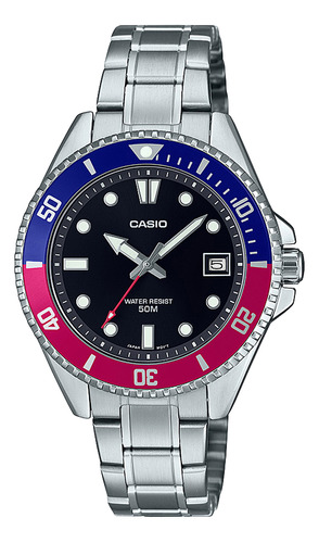 Reloj Casio Mdv-10d-1a3 Acero Hombre Plateado