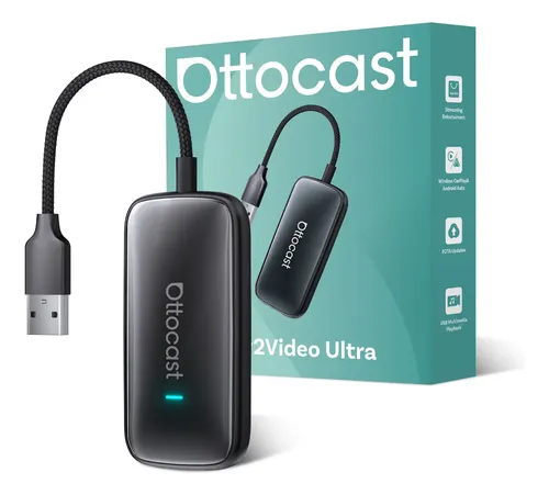 Ottocast Play2video Ultra Carplay Android Auto Sem Fio