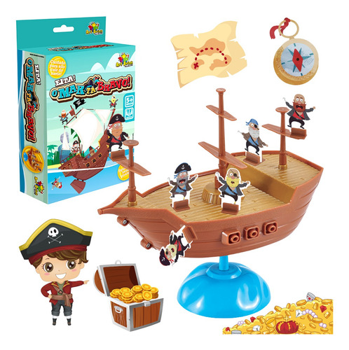 Jogo Equilibre Navio Pirata Mesa O Mar Tá Bravo Família