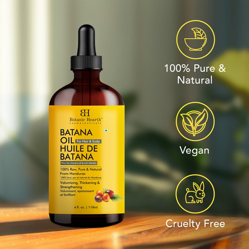 Aceite Botanic Hearth De Batana Cruda Para El Crecimiento De