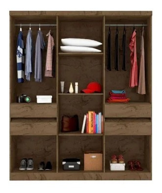 Imagem 3 de 3 de Guarda Roupa Roupeiro Casal 10 Portas 4 Gavetas Demolição